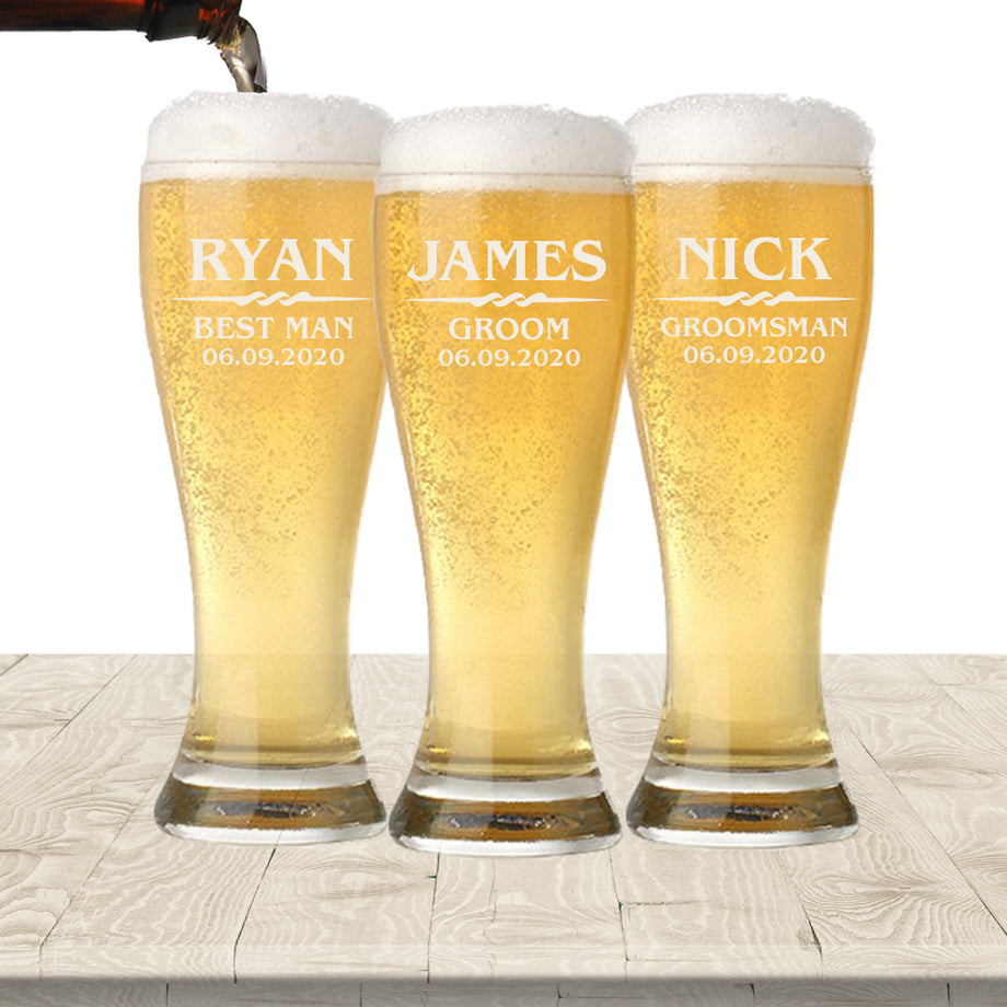 Wildlife Pilsner Glasses, Beer Mancave Gifts for Men