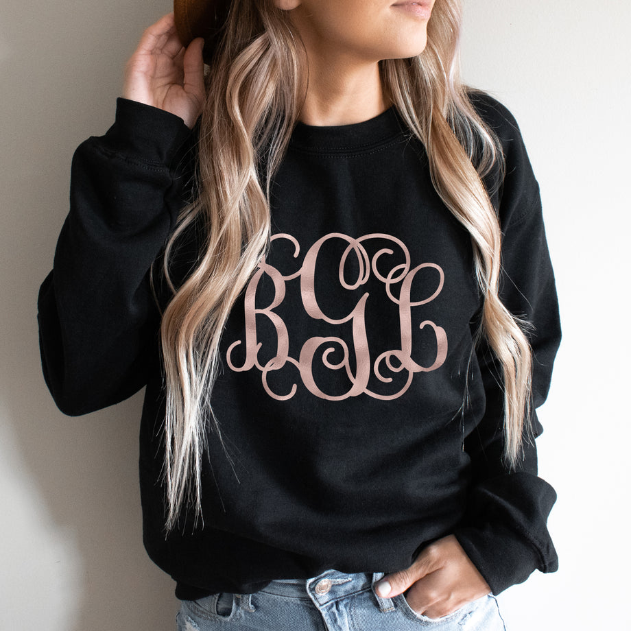 Monogram outlet sweatshirt cheap