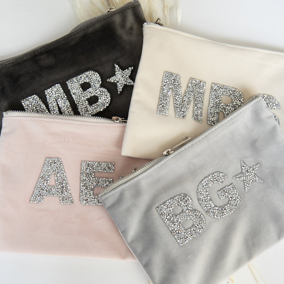 Monogram Velvet Makeup Bag